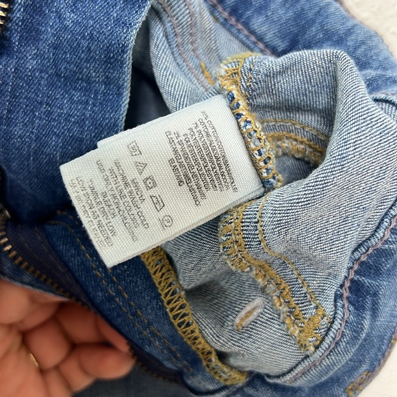 Free People Blue Denim High Rise Long and Lean Jean Skinny Jegging Size 26 Short - Picture 10 of 11